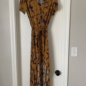 Maurice’s Floral Mustard Maxi Dress